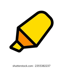 Editable highlighter pen vector icon. Part of a big icon set family. Perfect for web and app interfaces, presentations, infographics, etc