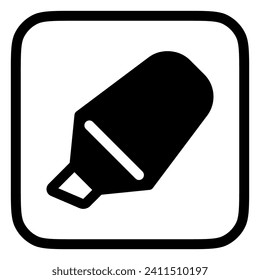 Editable highlighter pen vector icon. Part of a big icon set family. Perfect for web and app interfaces, presentations, infographics, etc