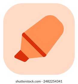 Editable highlighter pen vector icon. Part of a big icon set family. Perfect for web and app interfaces, presentations, infographics, etc