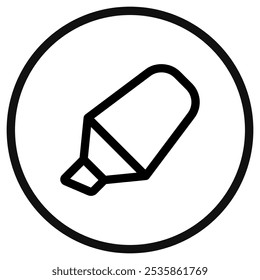 Bearbeitbares Textmarker-Stift-Vektorsymbol. Teil einer großen Ikone-Set-Familie. Perfekt für Web- und App-Schnittstellen, Präsentationen, Infografiken usw.