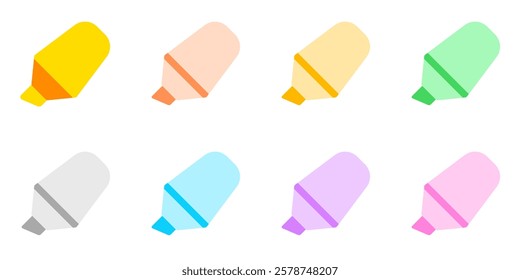 Editable highlighter pen vector icon. Part of a big icon set family. Perfect for web and app interfaces, presentations, infographics, etc