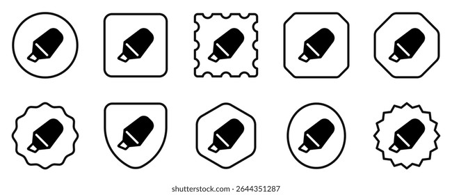 Editable highlighter pen vector icon. Part of a big icon set family. Perfect for web and app interfaces, presentations, infographics, etc
