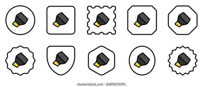 Editable highlighter vector icon. Part of a big icon set family. Perfect for web and app interfaces, presentations, infographics, etc