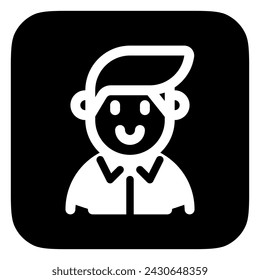 Editable hipster person with undercut hair avatar vector icon. User, profile, identity, persona. Part of a big icon set family. Perfect for web and app interfaces, presentations, infographics, etc