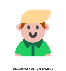 Editable hipster person with undercut hair avatar vector icon. User, profile, identity, persona. Part of a big icon set family. Perfect for web and app interfaces, presentations, infographics, etc