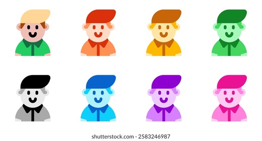 Editable hipster person with undercut hair avatar vector icon. User, profile, identity, persona. Part of a big icon set family. Perfect for web and app interfaces, presentations, infographics, etc