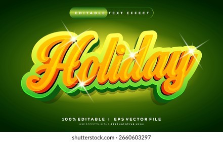 editable holiday vector text effect with modern style design