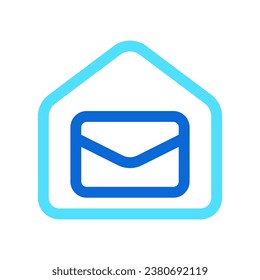 Editable home mail, mailing address, email vector icon. Remote work, job, profession, freelance. Part of a big icon set family. Perfect for web and app interfaces, presentations, infographics, etc