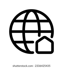 Editable home network, distant learning vector icon. Online learning, course, tutorial. Part of a big icon set family. Perfect for web and app interfaces, presentations, infographics, etc