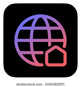 Editable home network, distant learning vector icon. Online learning, course, tutorial. Part of a big icon set family. Perfect for web and app interfaces, presentations, infographics, etc