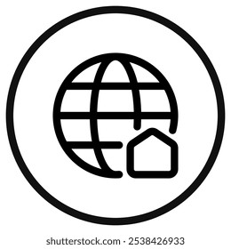 Editable home network, distant learning vector icon. Online learning, course, tutorial. Part of a big icon set family. Perfect for web and app interfaces, presentations, infographics, etc