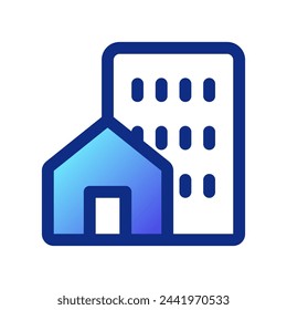 Editable home, office, commuting vector icon. Map, location, navigation. Part of a big icon set family. Perfect for web and app interfaces, presentations, infographics, etc