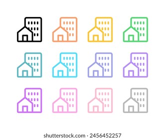 Icône maison, bureau, déplacement  Image vectorielle. Carte, emplacement, navigation. Fait partie d'une grande famille d'icônes. Parfait pour les interfaces de web et de application , les présentations, les infographies, etc.