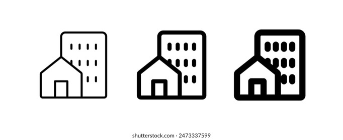 Editable home, office, commuting vector icon. Map, location, navigation. Part of a big icon set family. Perfect for web and app interfaces, presentations, infographics, etc