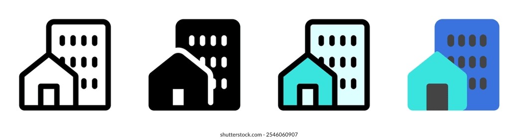 Editable home, office, commuting vector icon. Map, location, navigation. Part of a big icon set family. Perfect for web and app interfaces, presentations, infographics, etc