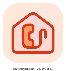 Editable home telephone, phone, call vector icon. Remote work, job, profession, freelance. Part of a big icon set family. Perfect for web and app interfaces, presentations, infographics, etc