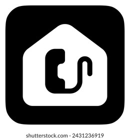 Editable home telephone, phone, call vector icon. Remote work, job, profession, freelance. Part of a big icon set family. Perfect for web and app interfaces, presentations, infographics, etc