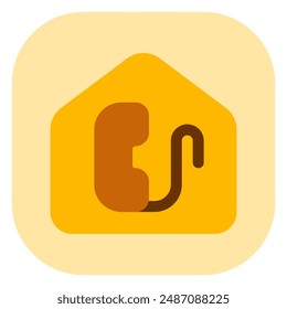 Editable home telephone, phone, call vector icon. Remote work, job, profession, freelance. Part of a big icon set family. Perfect for web and app interfaces, presentations, infographics, etc