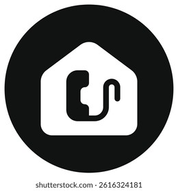 Editable home telephone, phone, call vector icon. Remote work, job, profession, freelance. Part of a big icon set family. Perfect for web and app interfaces, presentations, infographics, etc