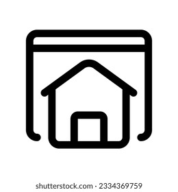 Editable homepage, landing page vector icon. Part of a big icon set family. Perfect for web and app interfaces, presentations, infographics, etc