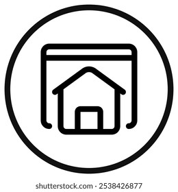 Editable homepage, landing page vector icon. Part of a big icon set family. Perfect for web and app interfaces, presentations, infographics, etc