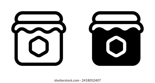 Icono del vector del jarro de miel editable. Parte de una familia de iconos grandes. Perfecto para interfaces web y de aplicaciones, presentaciones, infografías, etc