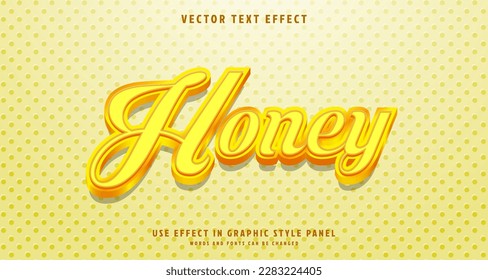 Editable Honey Text Effect with dot background