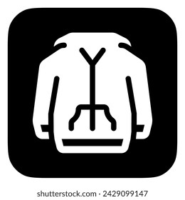 Chaqueta con capucha editable, suéter vector icono. Ropa, moda, ropa. Parte de una gran familia de iconos. Perfecto para interfaces web y aplicaciones, presentaciones, infografías, etc