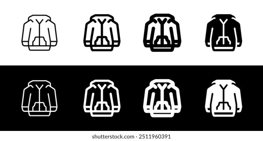 Editable hoodie jacket, sweater vector icon. Clothing, fashion, apparel. Part of a big icon set family. Perfect for web and app interfaces, presentations, infographics, etc