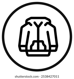 Editable hoodie jacket, sweater vector icon. Clothing, fashion, apparel. Part of a big icon set family. Perfect for web and app interfaces, presentations, infographics, etc