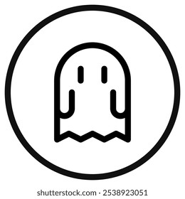 Jogo de terror editável, fantasma, thriller ícone vetor. Videogame, elementos de jogos. Parte de uma grande família de conjuntos de ícones. Perfeito para interfaces web e app, apresentações, infográficos, etc