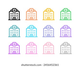 Editable hospital, clinic vector icon. Part of a big icon set family. Perfect for web and app interfaces, presentations, infographics, etc