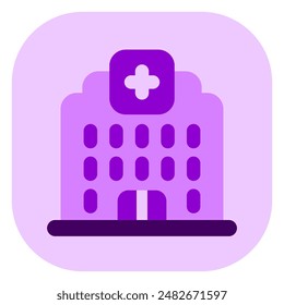 Editable hospital, clínica icono de Vector. Parte de una gran familia de iconos. Perfecto para interfaces de Web y App, presentaciones, infografías, etc