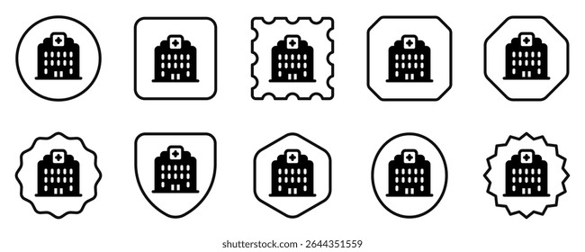 Editable hospital, clinic vector icon. Part of a big icon set family. Perfect for web and app interfaces, presentations, infographics, etc