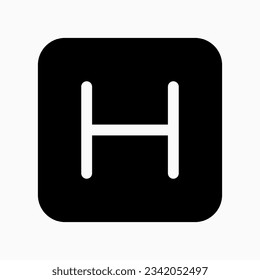 Icono de vector de signos del hospital modificable. Parte de una familia de iconos grandes. Perfecto para interfaces web y de aplicaciones, presentaciones, infografías, etc