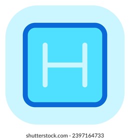 Icono de vector de signos del hospital modificable. Parte de una familia de iconos grandes. Perfecto para interfaces web y de aplicaciones, presentaciones, infografías, etc