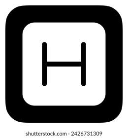 Icono de vector de signo de hospital editable. Parte de una gran familia de iconos. Perfecto para interfaces web y aplicaciones, presentaciones, infografías, etc