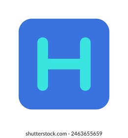 Icône  signe d'hôpital modifiable. Fait partie d'une grande famille d'icônes. Parfait pour les interfaces de web et de application , les présentations, les infographies, etc.