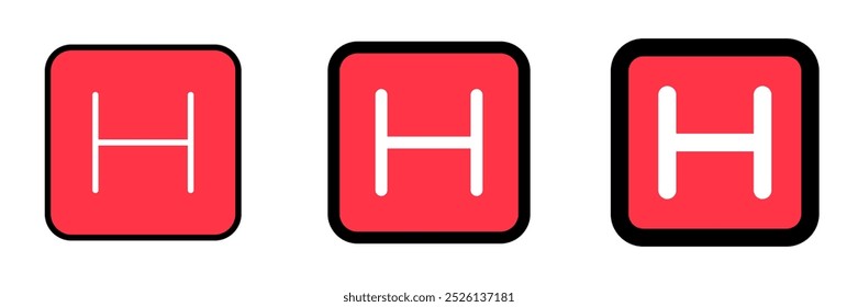 Ícone de vetor de sinal de hospital editável. Parte de uma grande família de conjuntos de ícones. Perfeito para interfaces web e app, apresentações, infográficos, etc