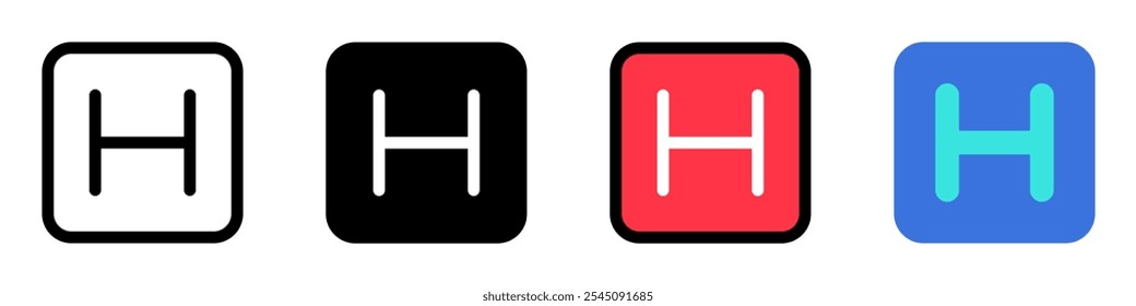 Editable hospital sign vector icon. Part of a big icon set family. Perfect for web and app interfaces, presentations, infographics, etc