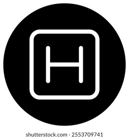 Editable hospital sign vector icon. Part of a big icon set family. Perfect for web and app interfaces, presentations, infographics, etc