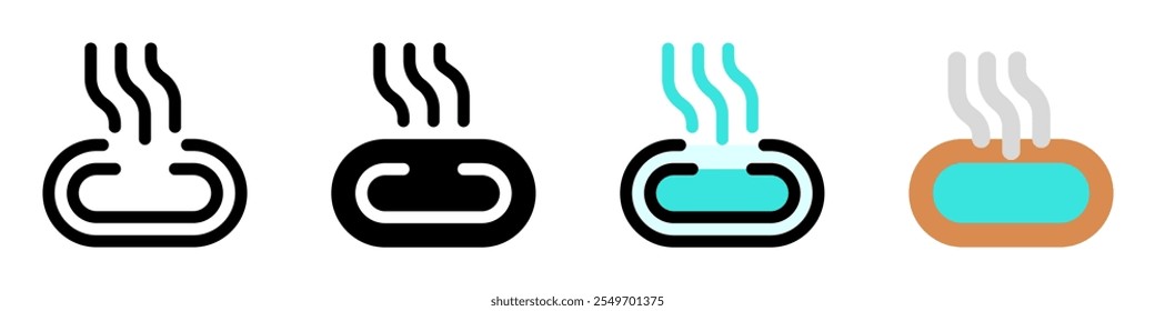 Editable hot spring, steam vector icon. Wellness, spa, relaxation. Part of a big icon set family. Perfect for web and app interfaces, presentations, infographics, etc