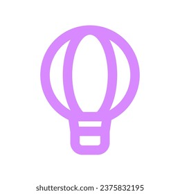 Icono de vector de globo de aire caliente editable. Vehículos, transporte, viajes. Parte de una familia de iconos grandes. Perfecto para interfaces web y de aplicaciones, presentaciones, infografías, etc