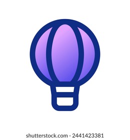 Icono de vector de globo de aire caliente editable. Vehículos, transporte, viajes. Parte de una gran familia de iconos. Perfecto para interfaces web y aplicaciones, presentaciones, infografías, etc