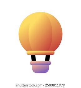 Icono de Vector de globo de aire caliente editable. Vehículos, transporte, viajes. Parte de una gran familia de iconos. Perfecto para interfaces de Web y App, presentaciones, infografías, etc