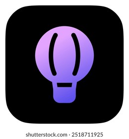 Editable hot-air balloon vector icon. Vehicles, transportation, travel. Part of a big icon set family. Perfect for web and app interfaces, presentations, infographics, etc