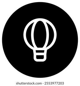 Editable hot-air balloon vector icon. Vehicles, transportation, travel. Part of a big icon set family. Perfect for web and app interfaces, presentations, infographics, etc