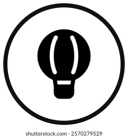 Editable hot-air balloon vector icon. Vehicles, transportation, travel. Part of a big icon set family. Perfect for web and app interfaces, presentations, infographics, etc
