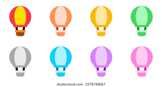 Editable hot-air balloon vector icon. Vehicles, transportation, travel. Part of a big icon set family. Perfect for web and app interfaces, presentations, infographics, etc