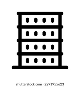Editable hotel, apartment, office building vector icon. Part of a big icon set family. Perfect for web and app interfaces, presentations, infographics, etc